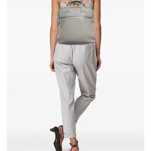 DKNY Men's Gray Leather Briefcase